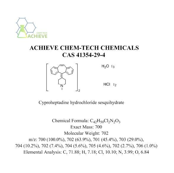 Cyproheptadine Hydrochloride Sesquihydrate CAS 41354-29-4