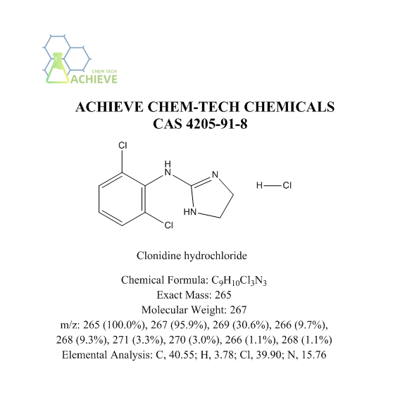 Clonidine Hydrochloride Powder CAS 4205-91-8